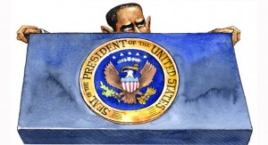 Obama Shrink Podiium