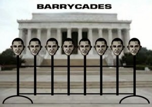 Shutdown barriers lincoln memorial