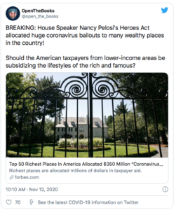 Nancy Pelosi Snuck $350M for 50 Richest Zip Codes into COVID Relief